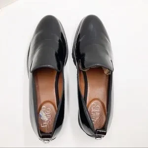 Franco Sarto Brice Faux Crinkle Patent Loafers